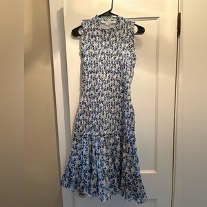 Veronica Beard Blue Floral Maxi Dress